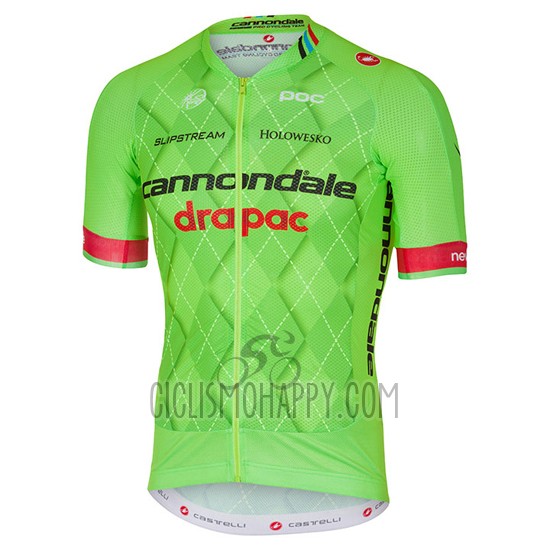 Cannondale Drapac Cycling Jersey Bib Short 2016 Men Short Sleeve Green and Black